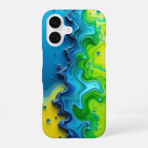 Aqua and Lime River _ iphone case 