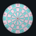 Aqua And Pink Dartboard<br><div class="desc">Aqua And Pink Dart Board</div>