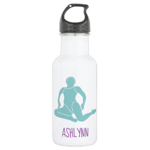 Aqua and Purple Synchronised Swimming Personalised 532 Ml Water Bottle