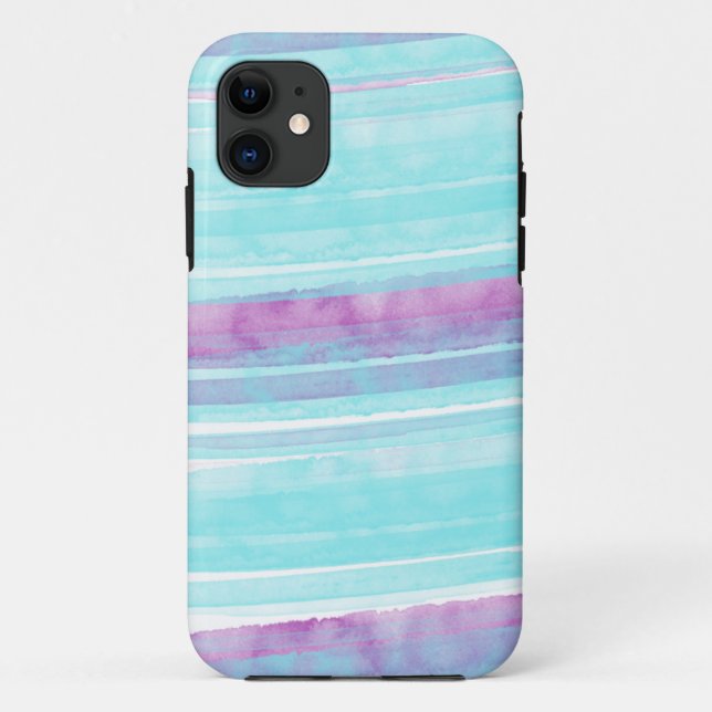 Aqua and Purple Watercolor iPhone 5/5s Case (Back)