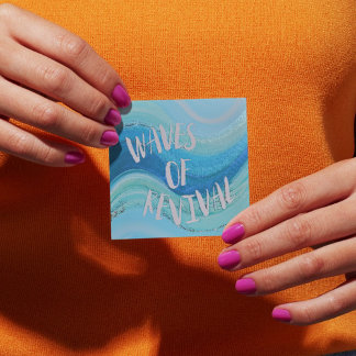 Aqua and Seafoam Waves Christian Sticker