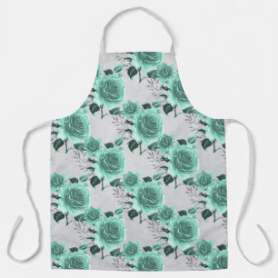 Aqua and Silver Series Design 10 Apron