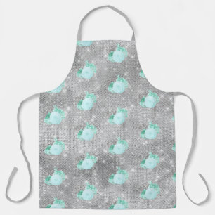 Aqua and Silver Series Design 14 Apron