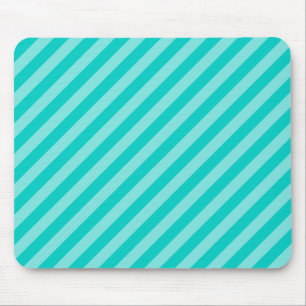 Aqua and Turquoise Stripes Mouse Pad