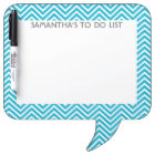 Aqua and White Chevrons with Custom Name