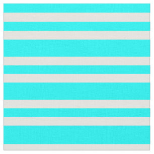 Aqua and White Coloured Stripes Pattern Fabric