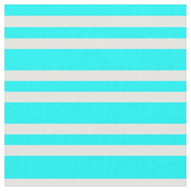 Aqua and White Coloured Stripes Pattern Fabric (Close Up)