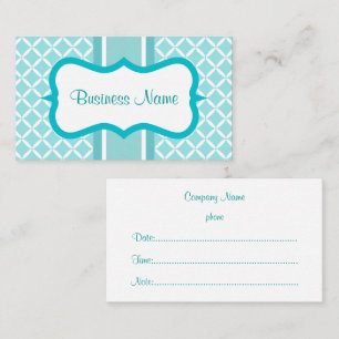 Aqua Appointment Business Card