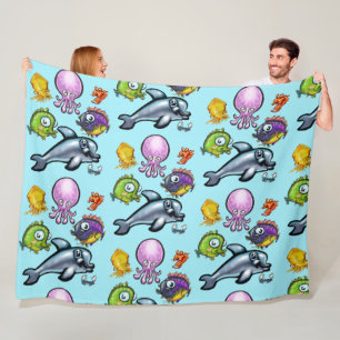 Aqua Babies Fleece Blanket
