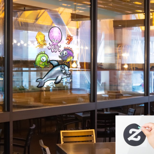 Aqua Babies Window Cling (Restaurant Window)