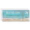 Aqua Beach Boarding Pass Ticket Save the Date Card