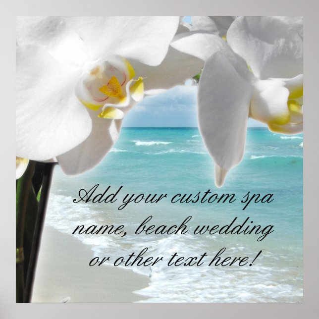 Aqua Beach Orchid Poster (Front)