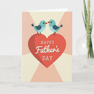 Aqua Birds Fathers Day Card