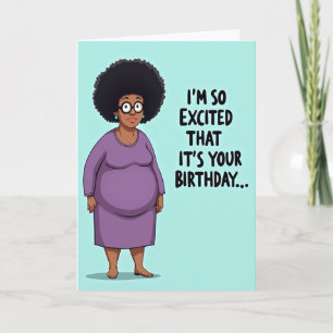 Aqua Birthday Figure Card