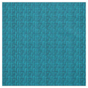 Aqua Blocks Ivory Linen (54" width) Fabric