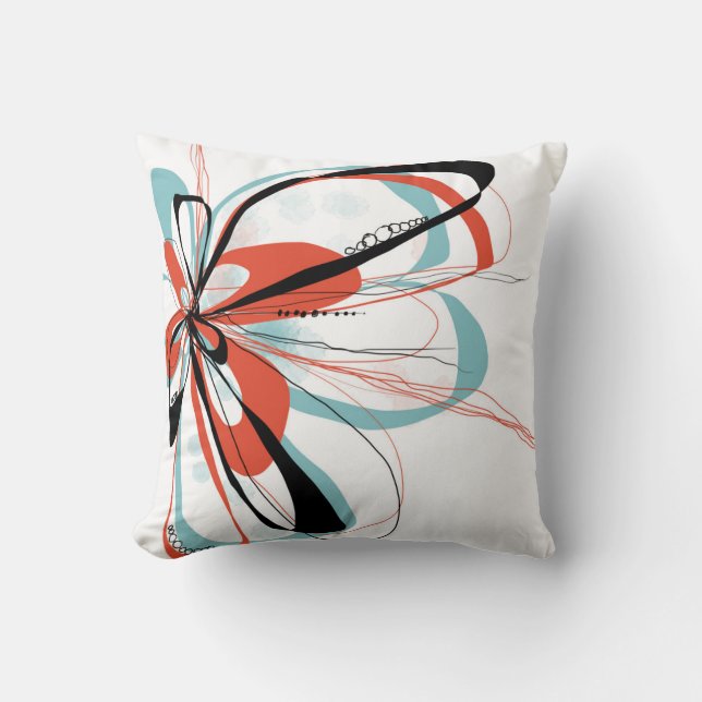 Aqua Bloom Pillow (Front)
