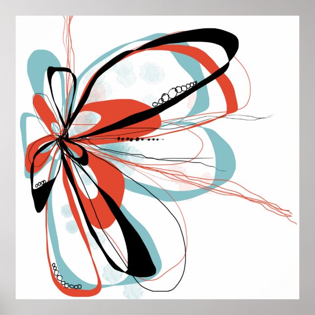 Aqua Bloom Poster (Front)