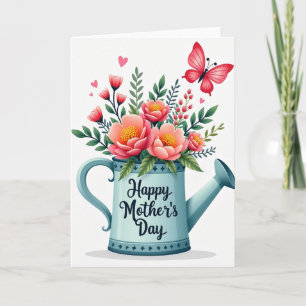 Aqua Blooms Of Love Greeting Card