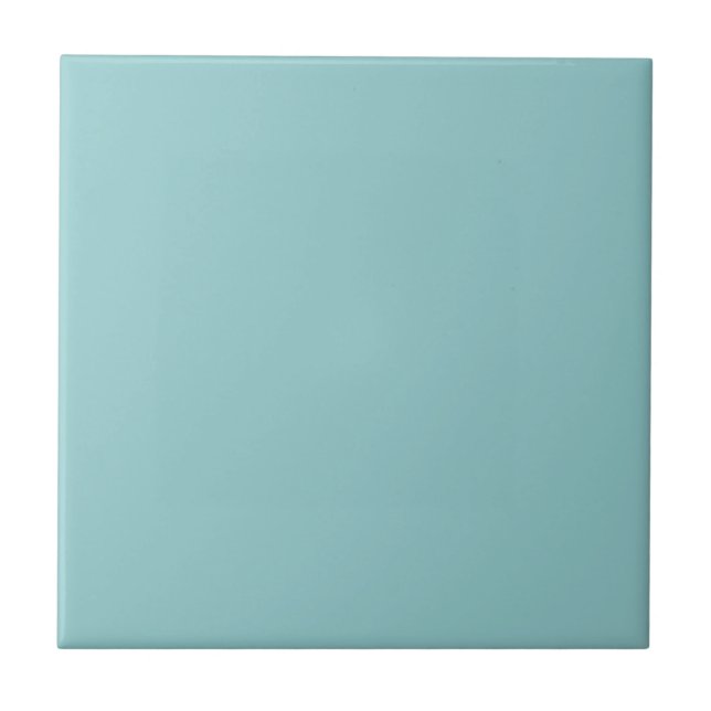 Aqua Blue Accent Ceramic Tile (Front)