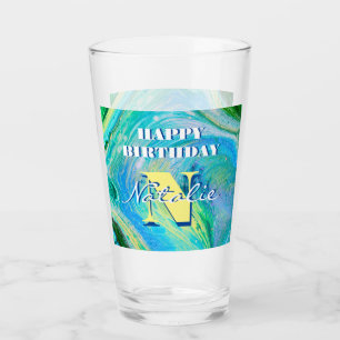 Aqua Blue Acrylic Flow Art Glass