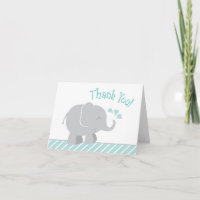 Aqua Blue and Grey Elephant Baby Shower
