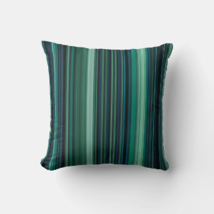 Aqua Blue and teal Stripes Cushion