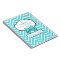 Aqua Blue and White Chevron Baby Shower Guest Book
