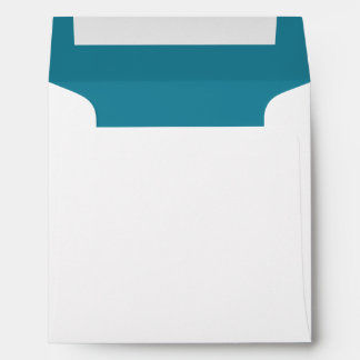 Aqua Blue and White Wedding Envelope