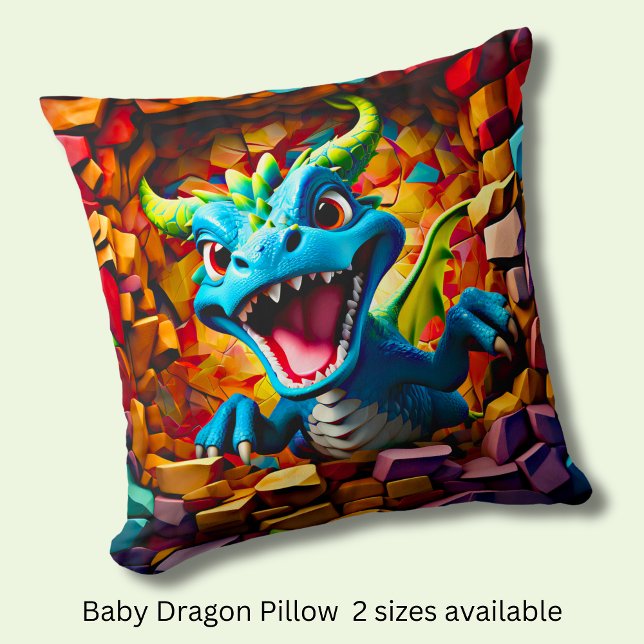 Aqua Blue Baby Dragon Breaking Through Cushion (Creator Uploaded)
