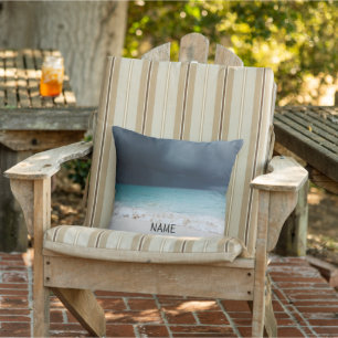 Aqua blue beach, sea, kings of summer outdoor pill cushion