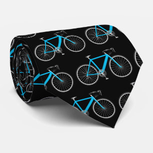aqua blue bicycle on black tie