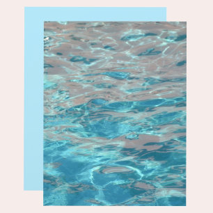 Aqua Blue Coral Marbled Water Scrapbook Paper