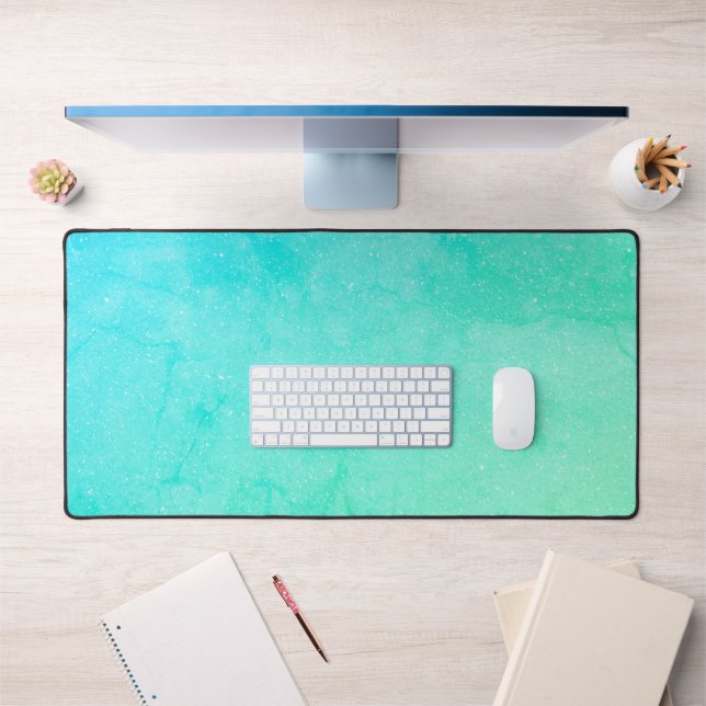 Aqua Blue Desk Mat - Large Custom Mouse Pad (Office 1)