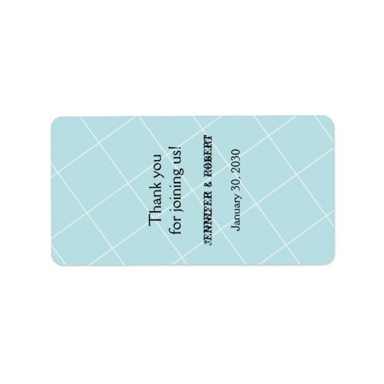 Aqua Blue Diamond Wedding Lip Balm Label Address Label