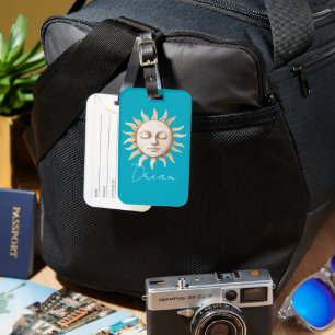 Aqua Blue dream Sicilian sun Luggage Tag