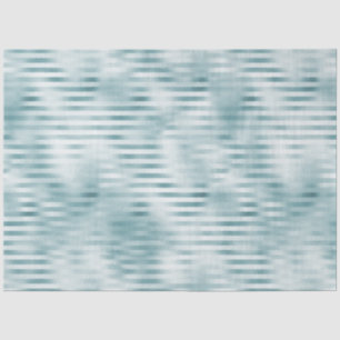 Aqua Blue Glam Stripes Tissue Paper