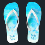 Aqua Blue Gradient Simple Monogram Name Flip Flops<br><div class="desc">This stylish pair of gradient aqua blue flip flops is a memorable gift for wedding party members: bride, bridesmaids, mother of the bride, maid of honour... They will add a stylish dose of glam to your wedding day, bachelorette party, or other celebration. ♥Customise it with your wording by using the template fields. ♥...</div>