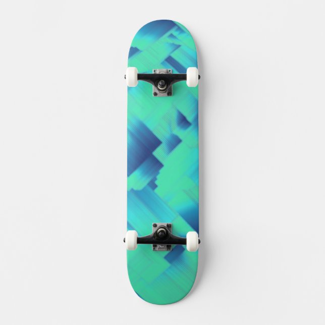 Aqua Blue Halls Skateboard (Front)