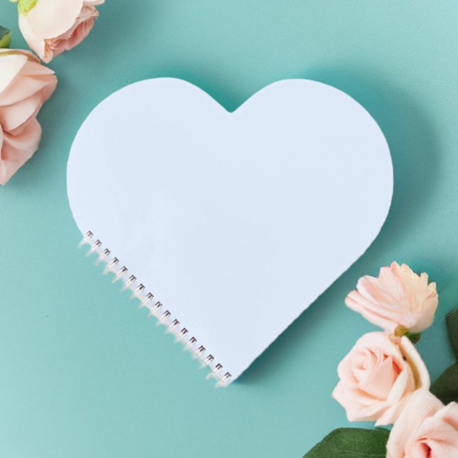 Aqua Blue Heart Notebook (Aqua Heart Notebook Front)