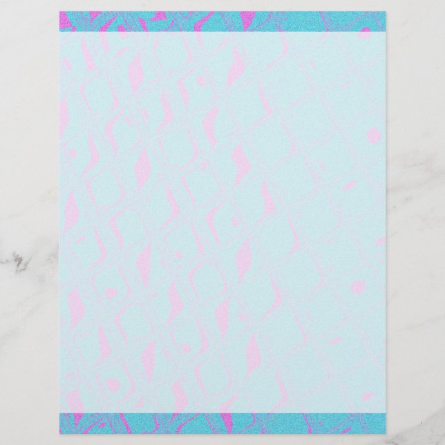 Aqua blue hot pink geometric abstract digital (Front)