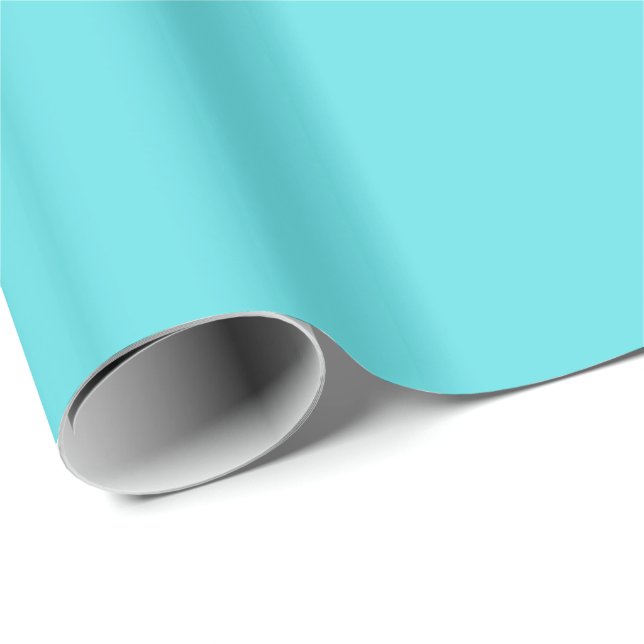 Aqua Blue Icy Christmas Wrapping Paper (Roll Corner)