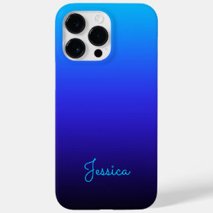 Aqua Blue Indigo and Black Ombre Case-Mate iPhone 14 Pro Max Case