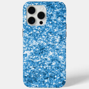 Aqua Blue Jewel Glitter iPhone 15 Pro Max Case