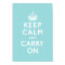 Aqua Blue Keep Calm and Carry On