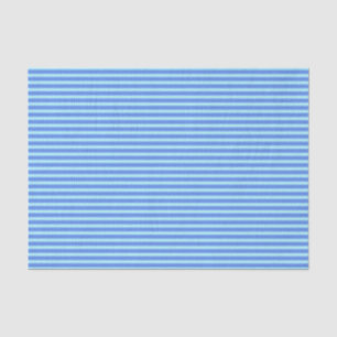 Aqua Blue Knit Crochet Stripe Texture Pattern Tissue Paper