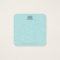 Aqua blue linen look logo QR earring display card