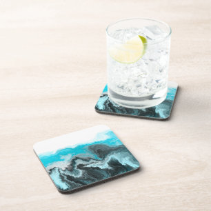 Aqua Blue Marble  Coaster