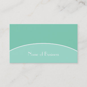 Aqua Blue Minimal Curve Business Card