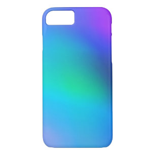 Aqua Blue Mint and Purple Abstract iPhone 7 Case