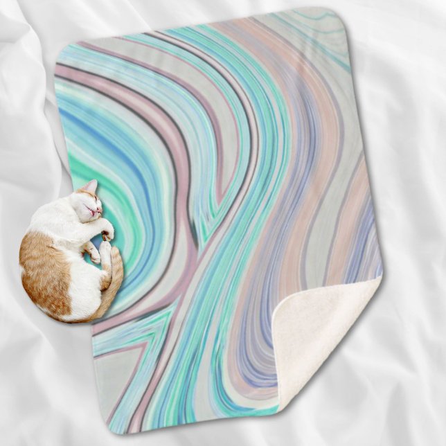 aqua blue mint green lilac purple pastel rainbow sherpa blanket (aqua blue mint green lilac purple pastel rainbow sherpa blanket)